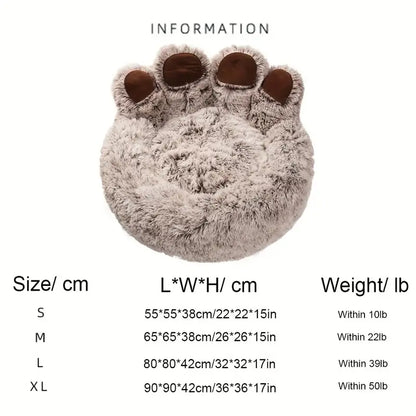 Cuddly Cute Bear Paw Shape Pet Sofa