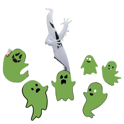 NNTM Illuminate Your Garden with 6 Luminous Ghost Yard Stakes! Elevate Your Halloween, Garden, and Outdoor Decor