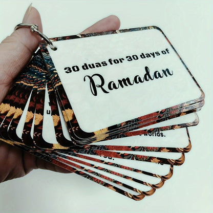 30-Day Ramadan Duas Cards with English and Arabic