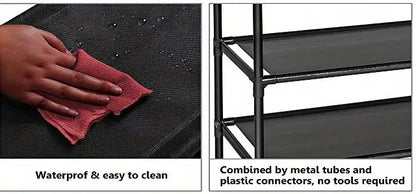 Keep your entryway tidy and stylish with our 3-Tier Shoe Rack