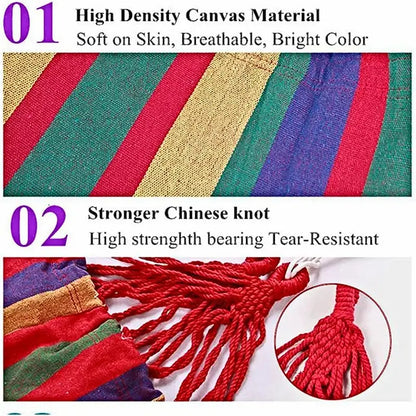 Durable Camping Hammock with Tree Straps - 450lbs Capacity