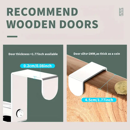 White Multi-Layer Metal Hanging Storage Basket - Over the Door Organizer with 6 Tiers