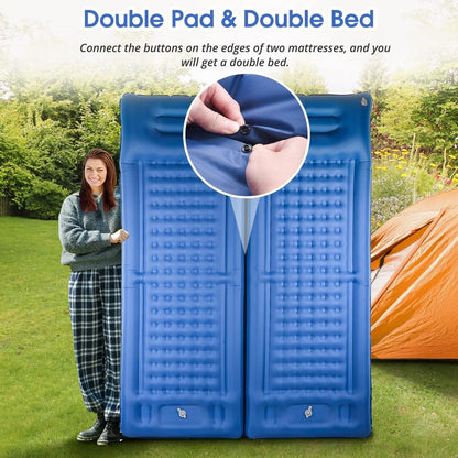 5-Inch Inflatable Camping Sleeping Mat with Pillow