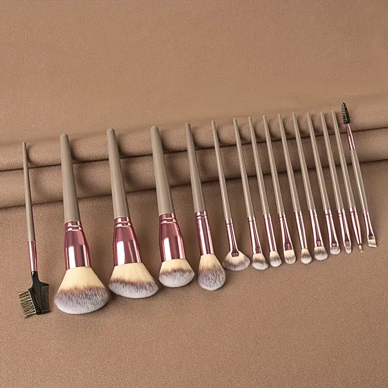 Professional 15-Piece Pro Brush Set for Flawless Makeup Artistry