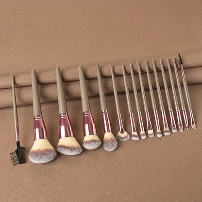 Professional 15-Piece Pro Brush Set for Flawless Makeup Artistry