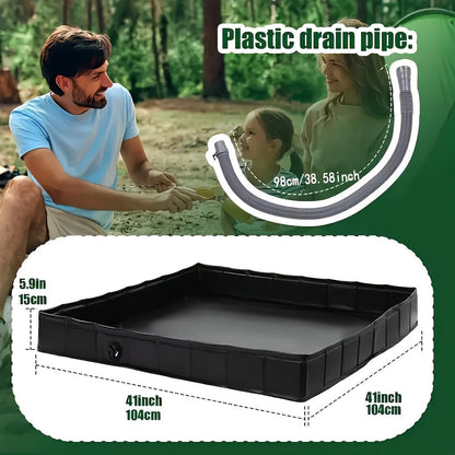 Camping Foldable RV Shower Pan Outdoor Basin