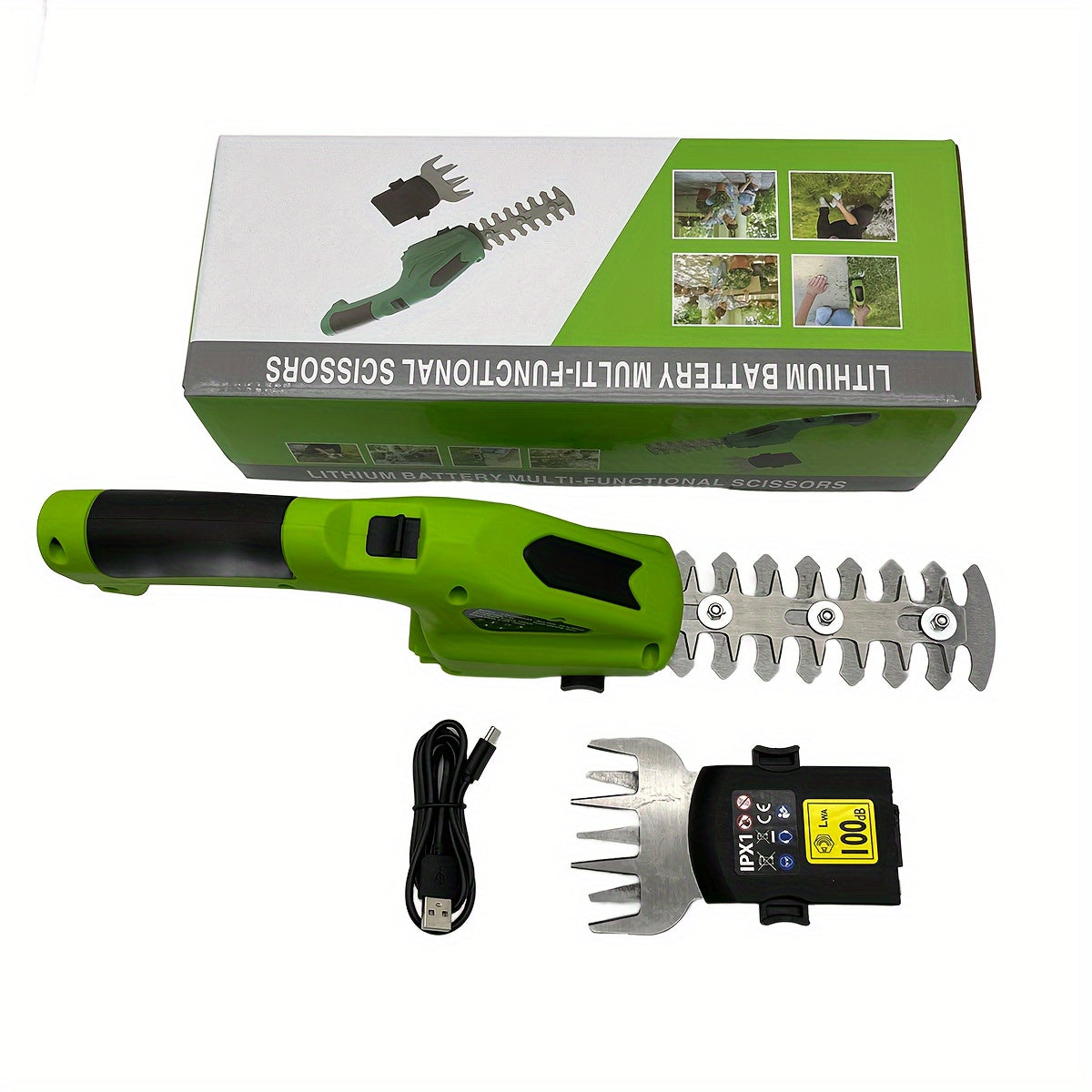 2-in-1 Rechargeable Handheld Hedge Trimmer Shears