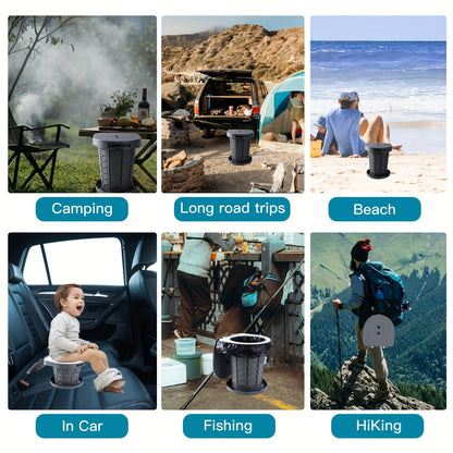 Camping Toilet Portable Adjustable Potty