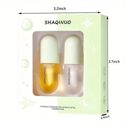 Lip Plumper + Lip Oil Set Lip Serum Enhancer For Fuller Hydrating Nourishing