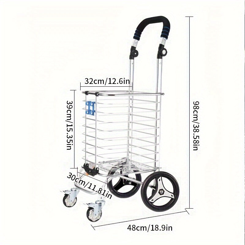 Folding Trolley with Cover for Kitchen and Dining