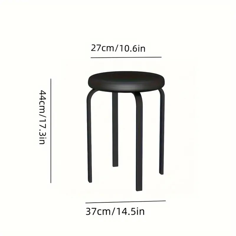 Contemporary Black Metal Vanity Stool