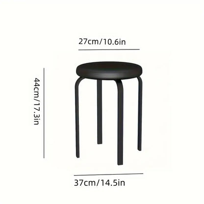 Contemporary Black Metal Vanity Stool
