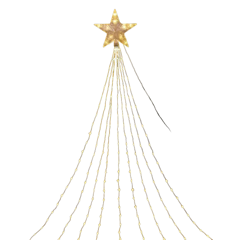 Sparkling 140LED Christmas Star Hanging Tree String Lights