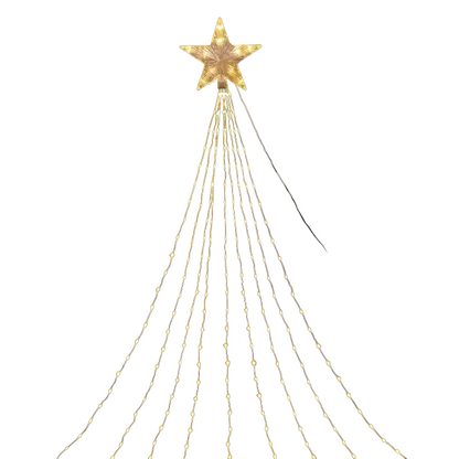 Sparkling 140LED Christmas Star Hanging Tree String Lights