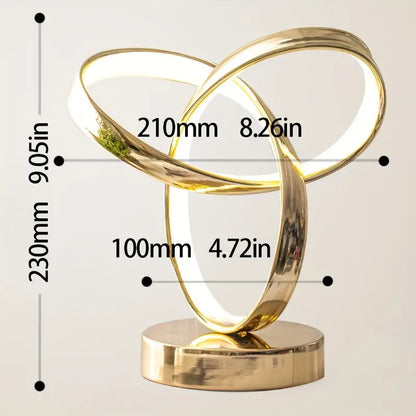 Space-themed USB Bedside Table Lamp - Golden