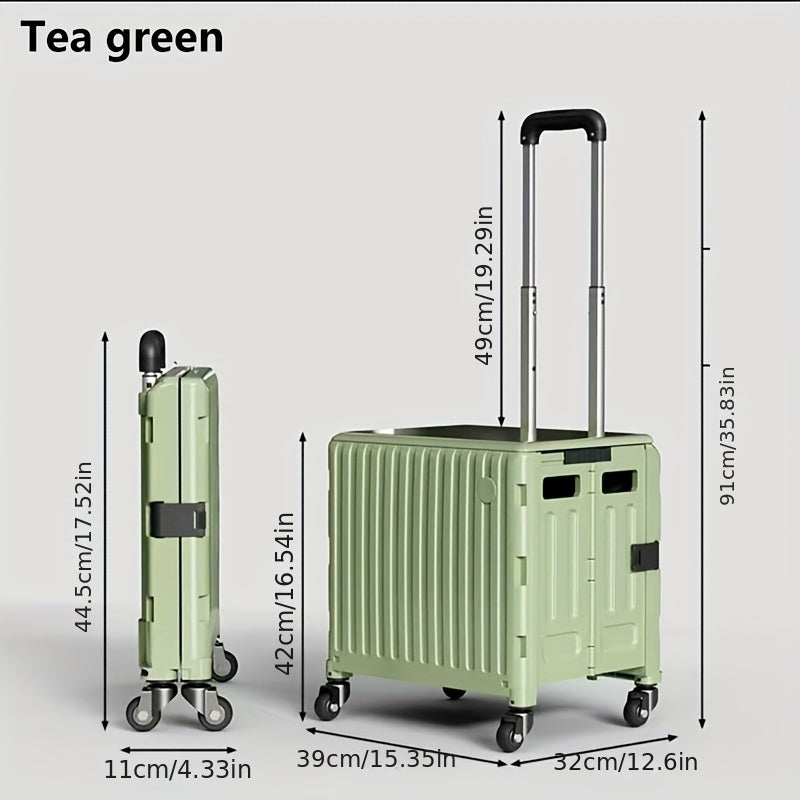 Camping Trolley Storage Cart with Lid