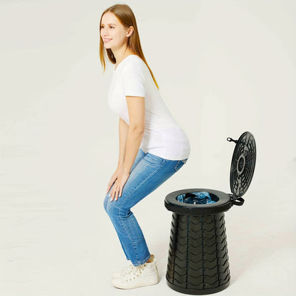 Camping Toilet Portable Foldable with Lid