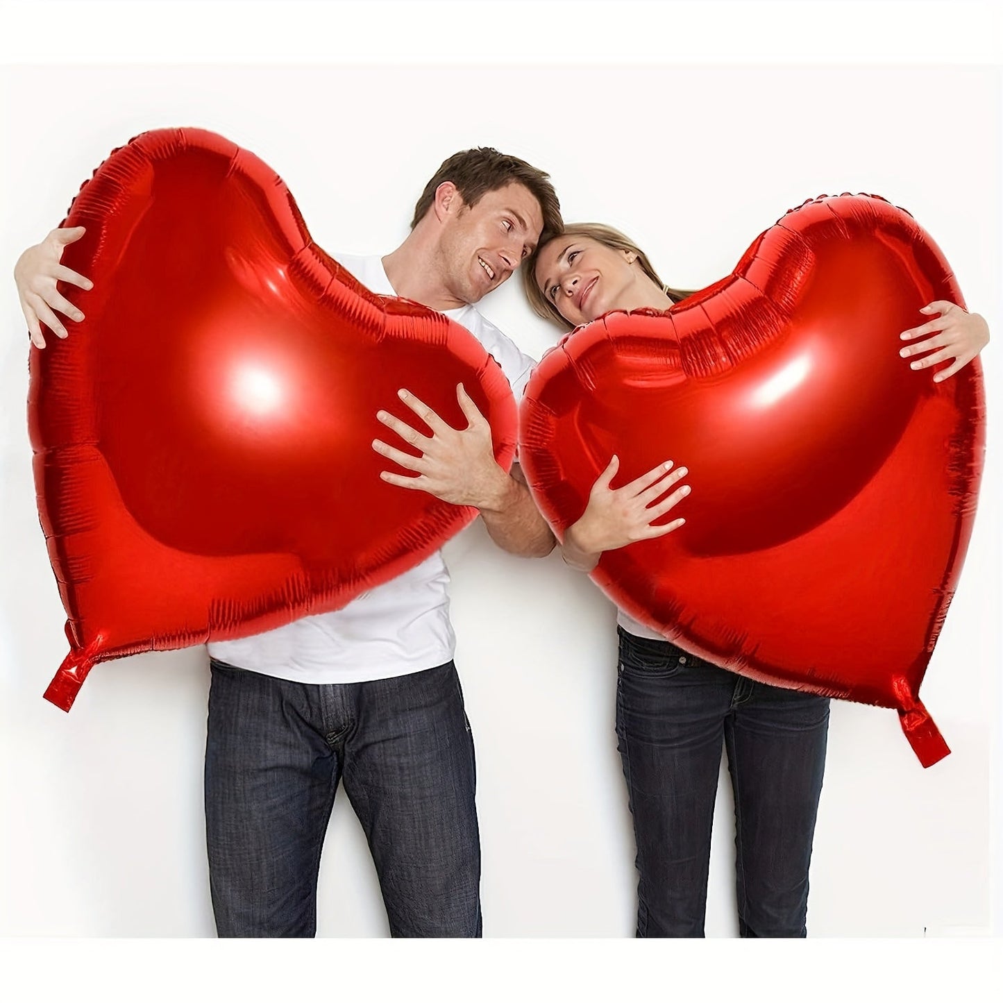 4pcs Large Red Heart Balloons Valentine's Decor
