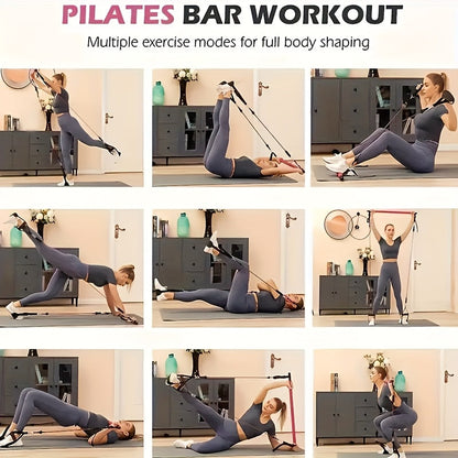 Pilates Stick Resistance Belt Fitness Set (14pcs)