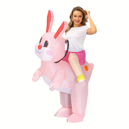 Fun Ride-On Animal Theme Inflatable Bunny Costume