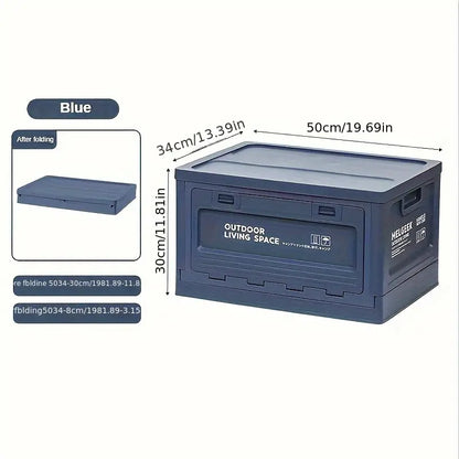Foldable Garden Camping Car Trunk Storage Box - Blue