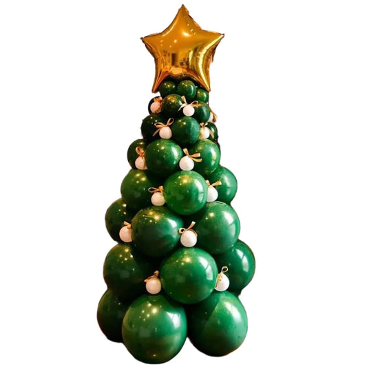 Green Balloon Gold Foil Garland Christmas Party Set