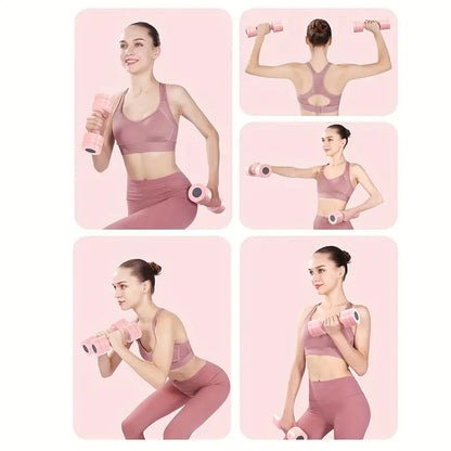Adjustable Weighted Dumbbells Set (2-5kg/4.41-11.02lbs) - Pink