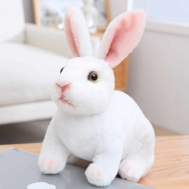 Lifelike Bunny Plush Toy Realistic Rabbit