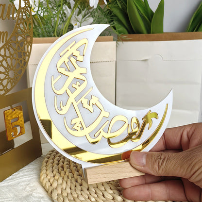 Ramadan Eid Acrylic Moon Table Decor Set