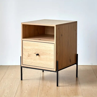 Wood Bedside Cabinet - Quiet Glide Drawers