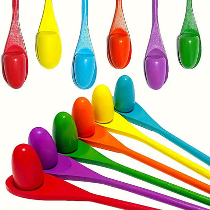 Wooden Egg Spoon Set for Outdoor Yard Games