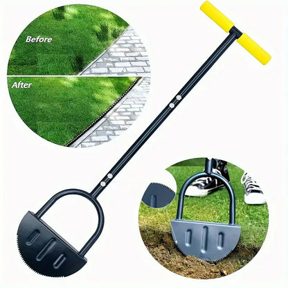 Full Steel Stand Up Garden Edger: Efficient Lawn Trimming with T Grip
