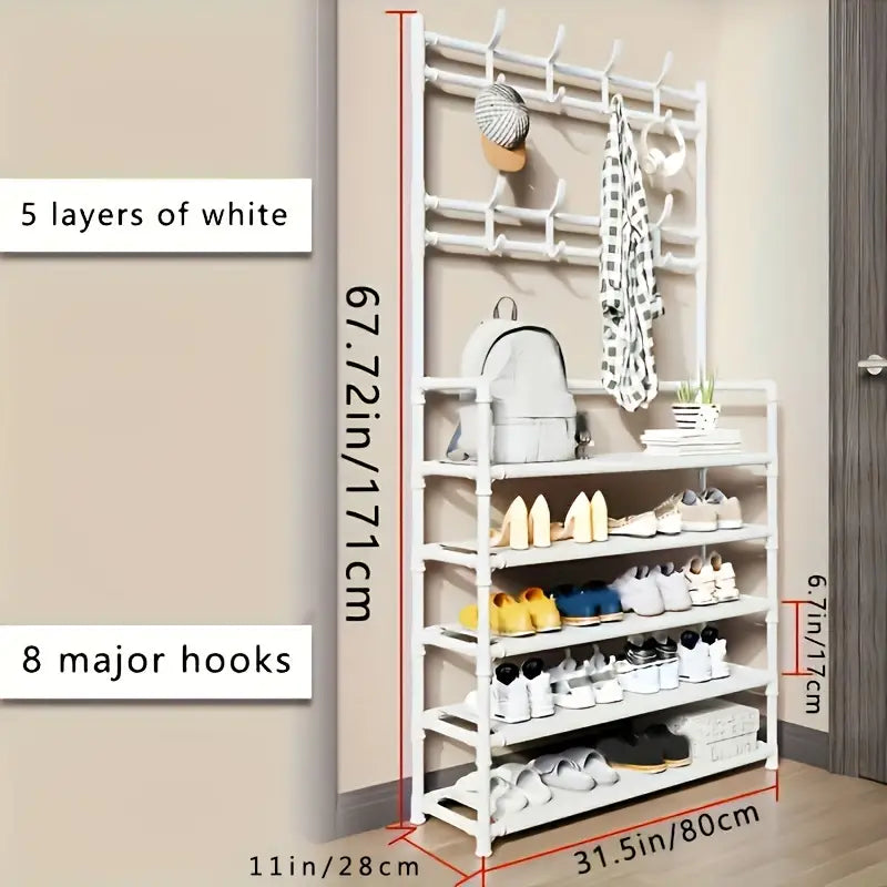Two-in-One Wonder: A Shoe Rack and Coat Rack in Perfect Harmony