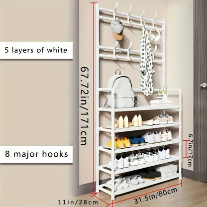 Two-in-One Wonder: A Shoe Rack and Coat Rack in Perfect Harmony