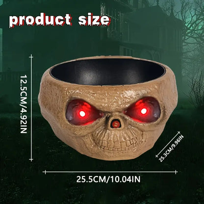 Pumpkin Hand Fruit Plate - Motion-Activated LED Eyes