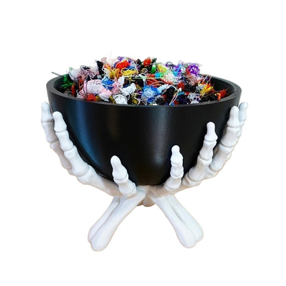 Skull Hand Bowl Holder Halloween Candy Dish