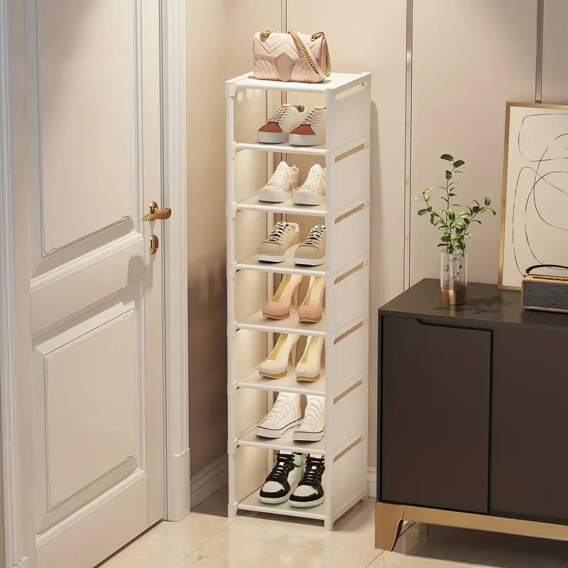 Step up your shoe storage with this space-saving tall rack