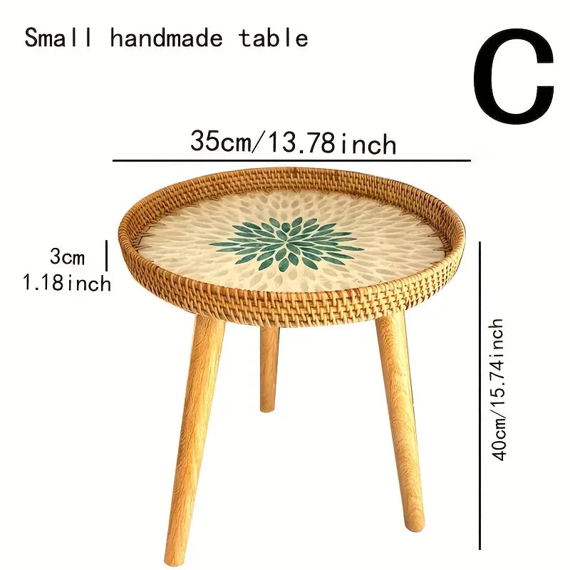 Understated elegance meets Nordic sensibilities in the Rattan Shell Table