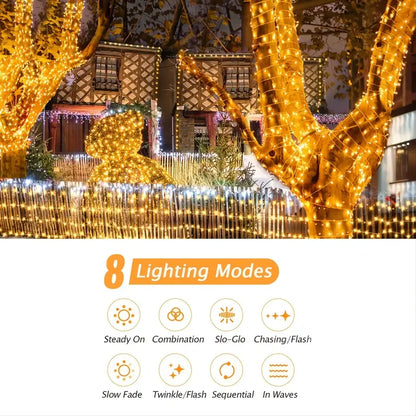 Twinkling Tidings: Festive Christmas Solar String Lights for Outdoor Brilliance