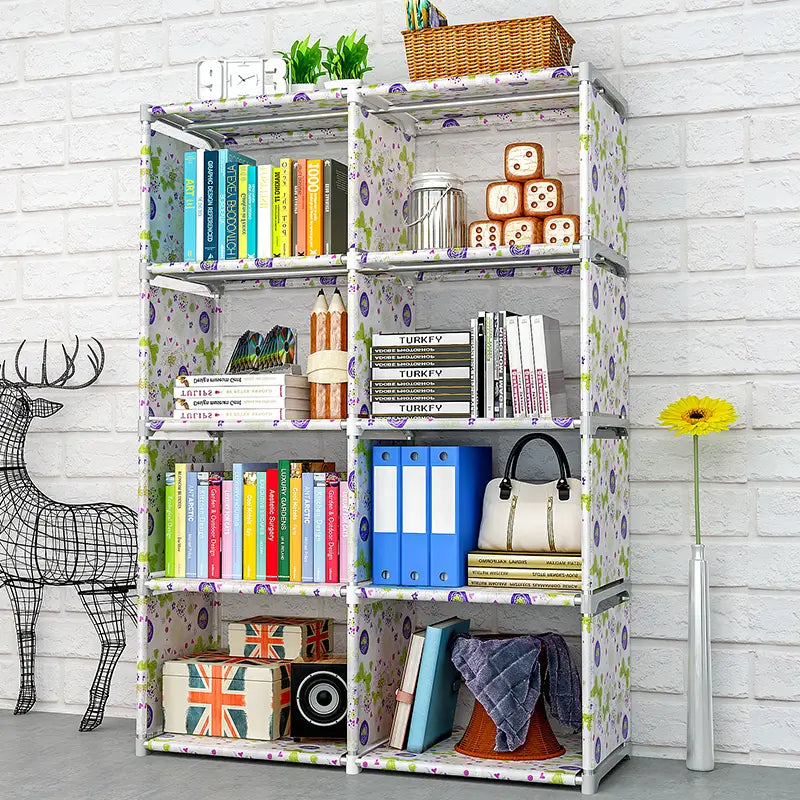 Discover the perfect blend of form and function in this double-grid bookshelf