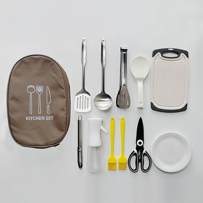 Camping Cookware Kit with Storage Bag (11pcs)