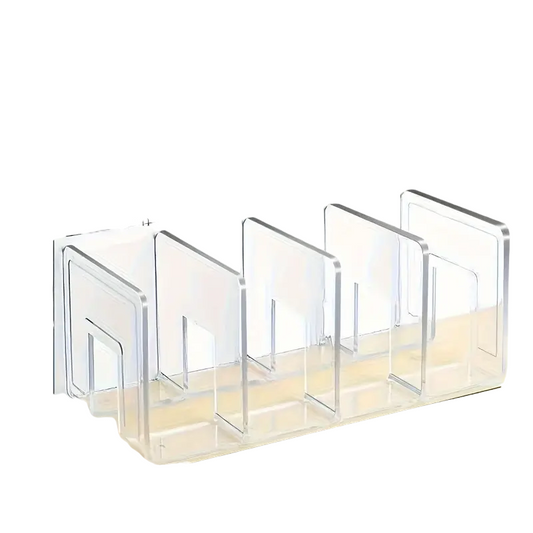 Clear Closet Storage Dividers Rack - Set of 4, Detachable Cupboard Shelf Organizers