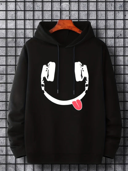 Men's Printed Drawstring Hoodie