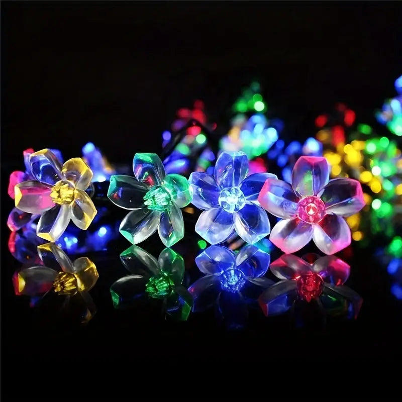 Decorative Solar Flower Lights - Illuminate Your Outdoor Space with 30 Fairy Cherry Flowers