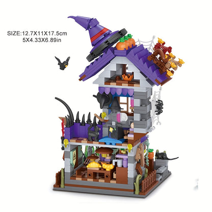 Themed Witch House Flying Mini Building Blocks Set