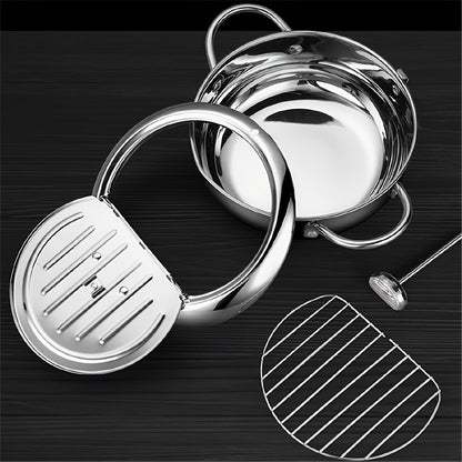 Tempura Stainless Steel Fryer Pot with Thermometer