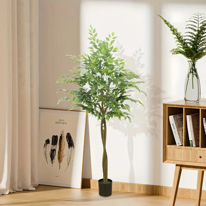 Nearly Natural 160.02cm Artificial Ficus Palm Tree in Pot