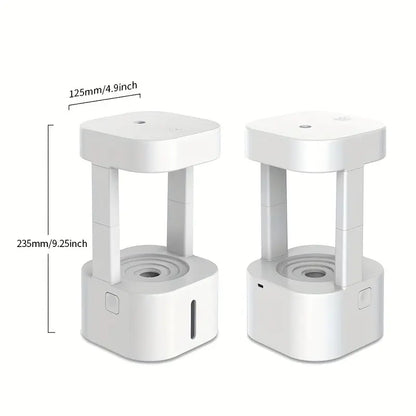 Levitating Plant Water Drop Humidifier - 580ML Cool Mist, Anti Gravity Design, USB Powered, Nightlight