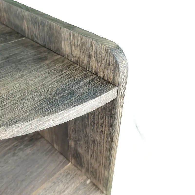 Vintage Solid Wood Corner Cabinet - Multi-Layer Sundries Organizer