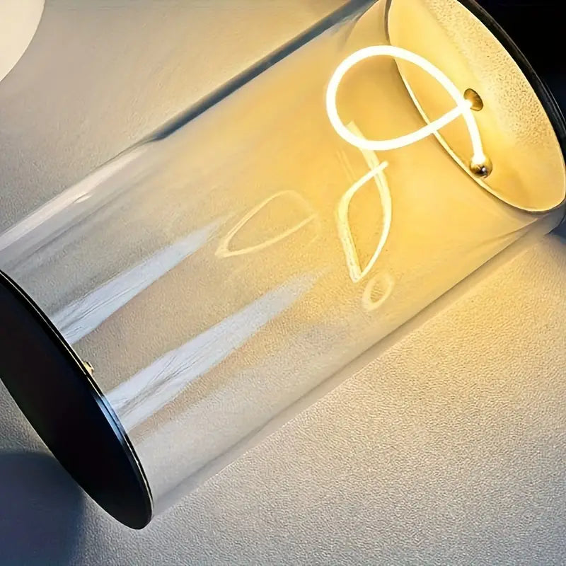 Magnetic LED Atmosphere Lamp with Three Levels of Brightness - Dark Silver- Large Size